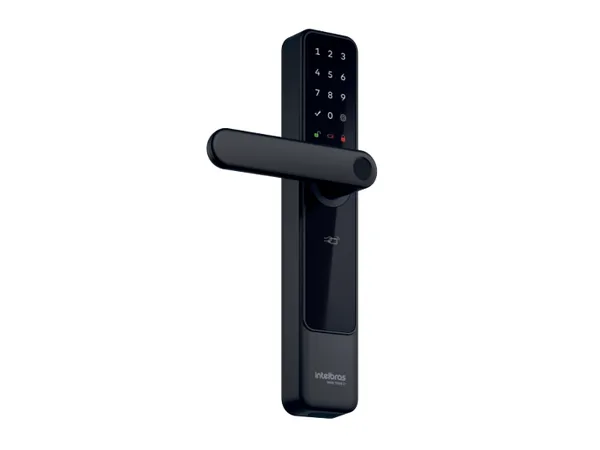 Fechadura digital de embutir Intelbras MFD 7000 D completa com biometria, app e tag